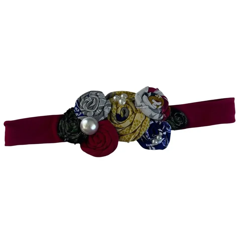 Elegant Floral Lace Head Wrap with Skinny Band